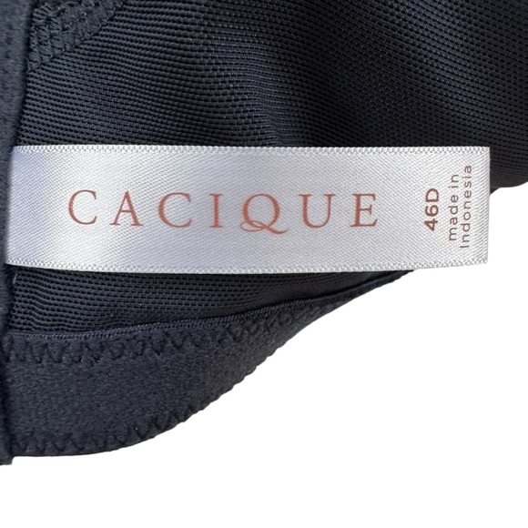 NWT Cacique Lightly Lined Underwire Full Coverage Bra Blue Lace Size 46D - Picture 5 of 14